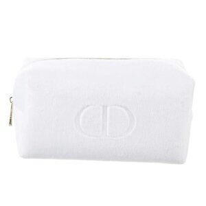 Christian Dior Cosmetic Velvet White Bag NWOT